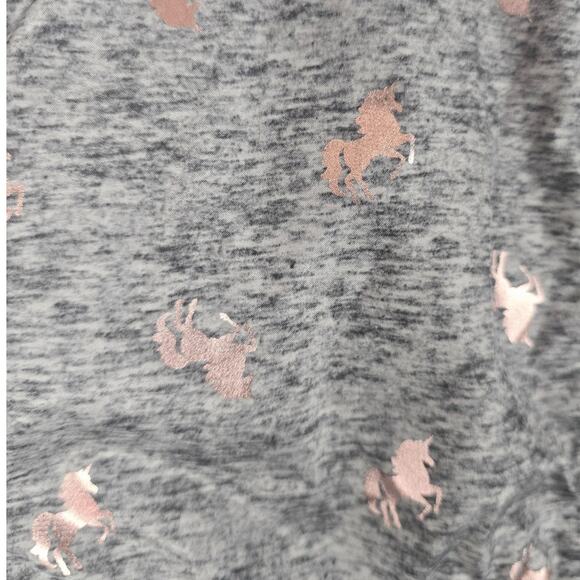 Penelope Mack Space Dye Gray Pink Unicore Fleece Hooded GIRLS Jacket 10 - Picture 2 of 6